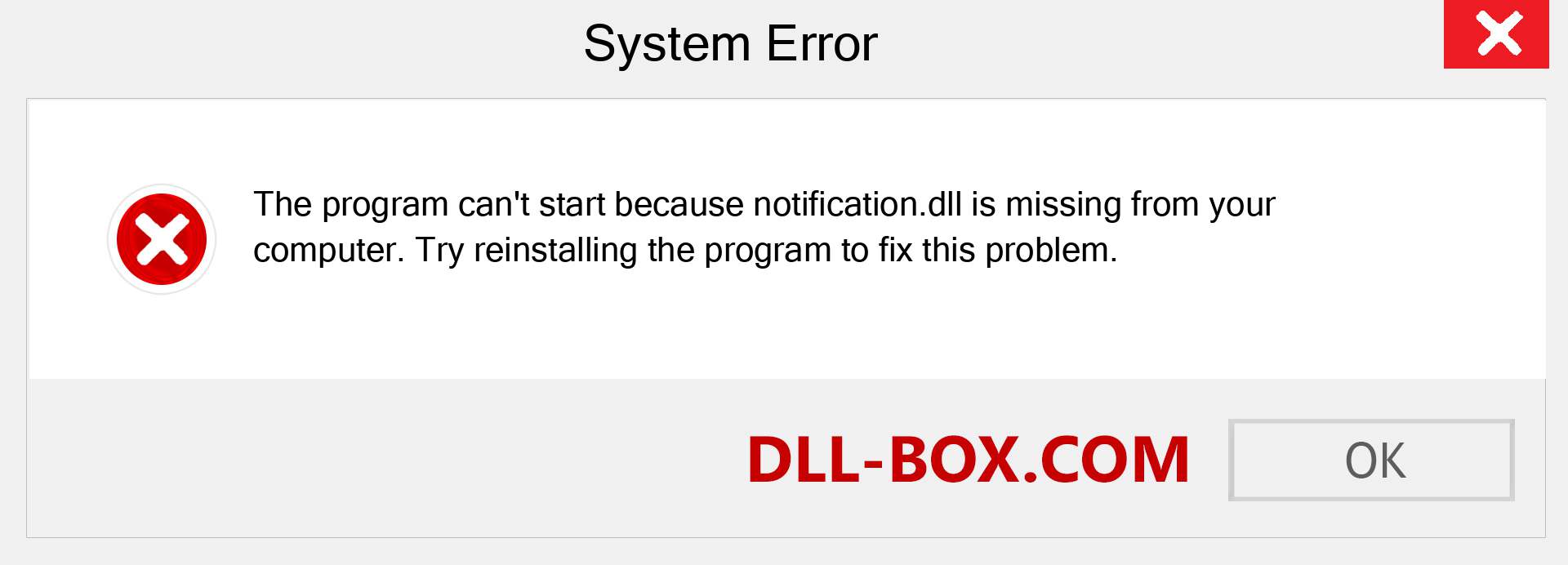  notification.dll file is missing?. Download for Windows 7, 8, 10 - Fix  notification dll Missing Error on Windows, photos, images