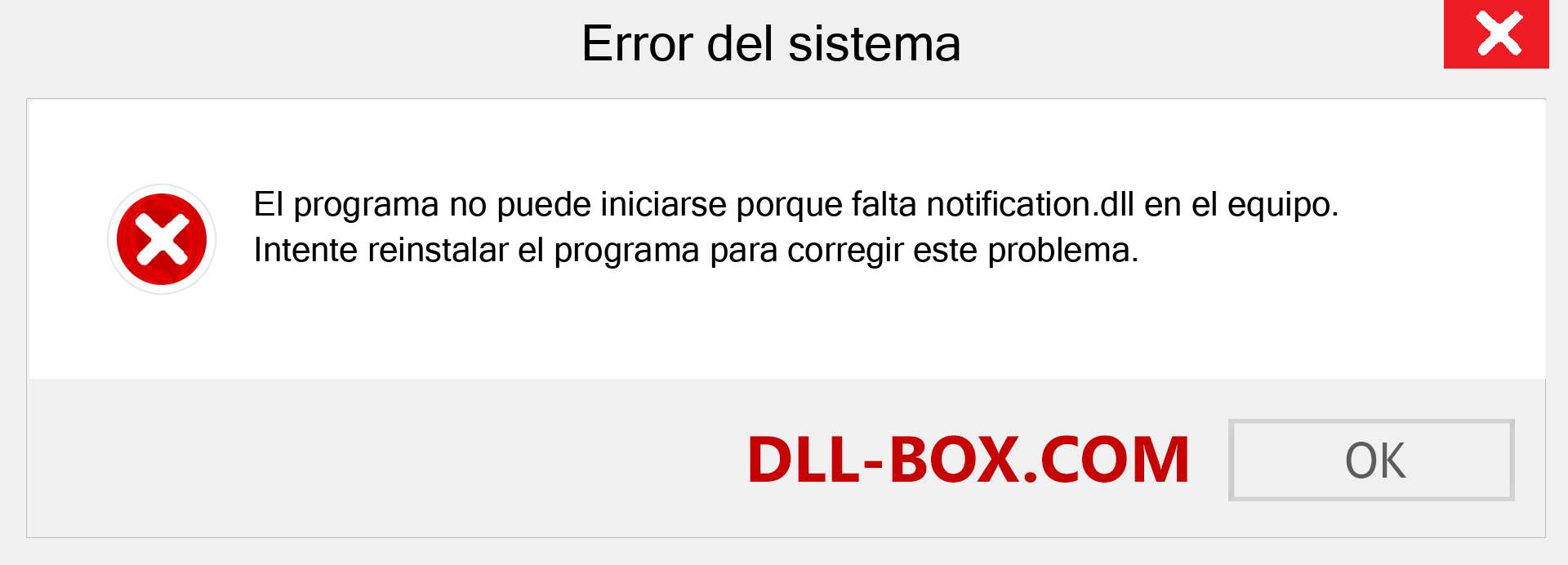 ¿Falta el archivo notification.dll ?. Descargar para Windows 7, 8, 10 - Corregir notification dll Missing Error en Windows, fotos, imágenes